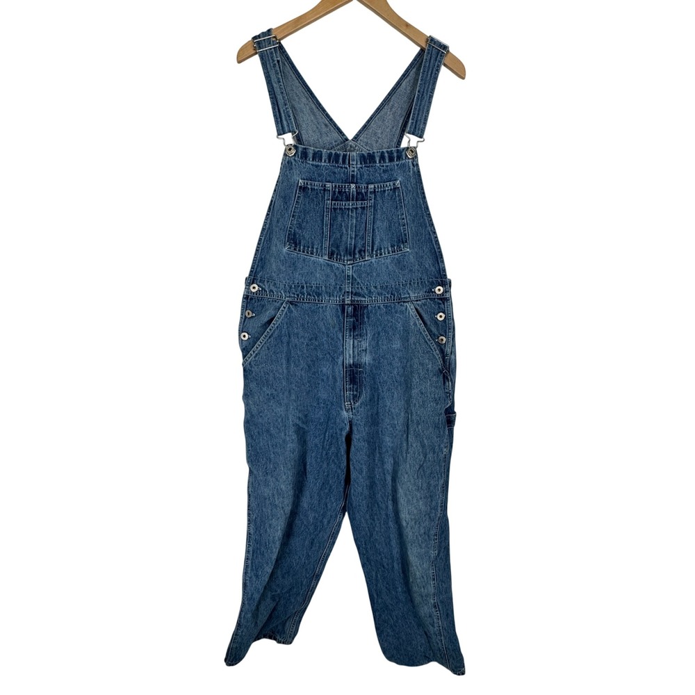 Arizona Vintage Women Y2K Denim Bib Overalls Carpenter Size L Utility 90s Grunge